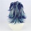 Парик для косплея «Токио Мстители Тайдзю Шиба», смешанные синие короткие термостойкие волосы, зачесанные назад парики из синтетических волос