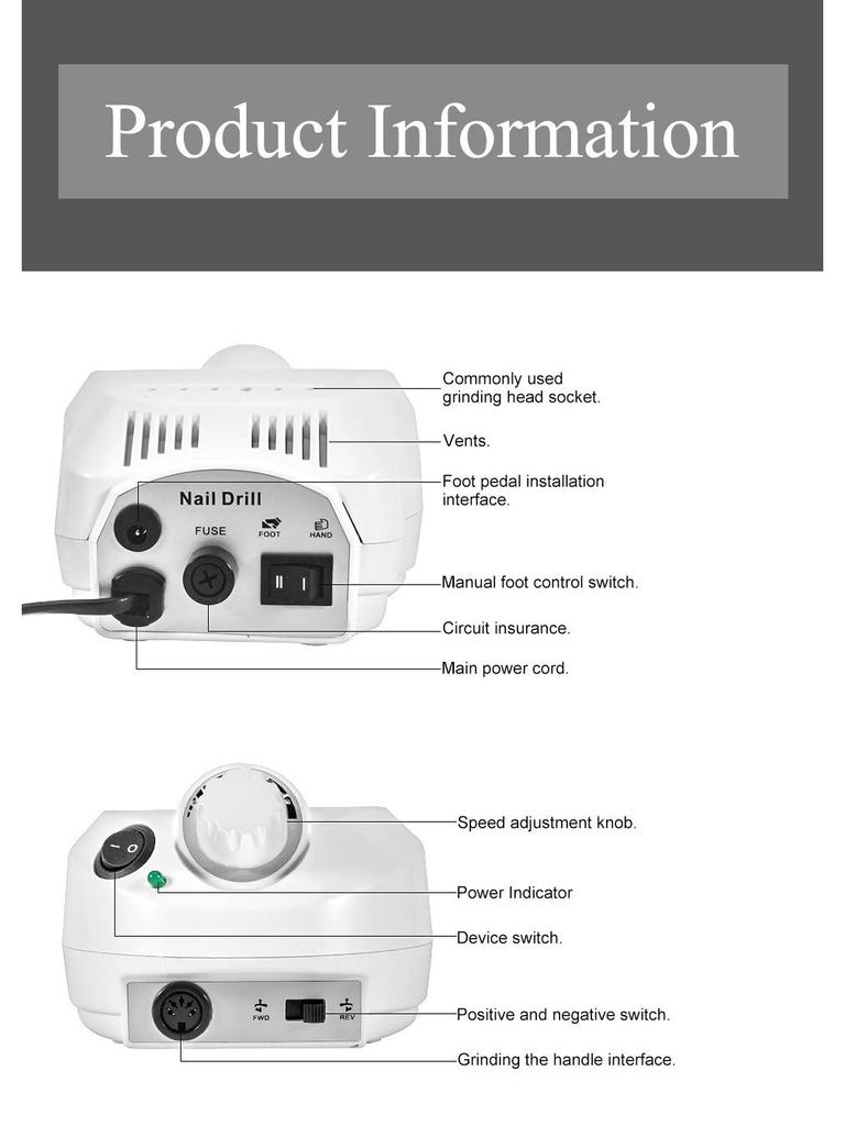 Машинка для маникюра 202: Машинка для маникюра 35 000 об/мин - Легкая и эффективная