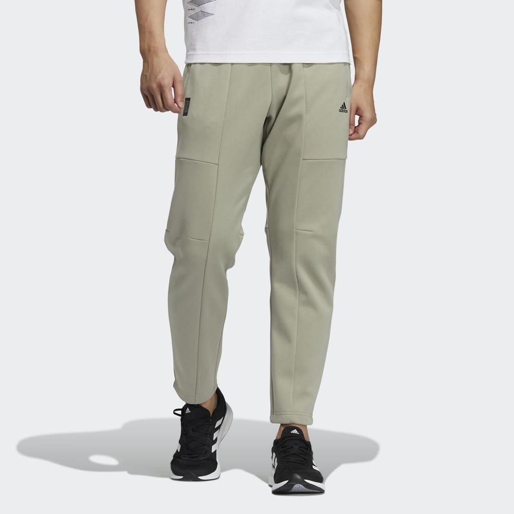 Adidas Вязаные спортивные брюки прямого кроя, мужские брюки цвета хаки H39282