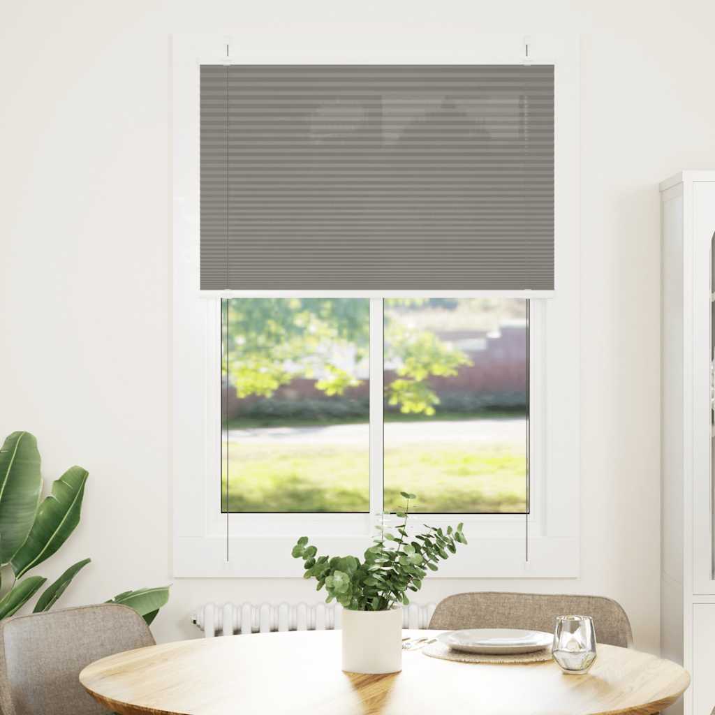Roleta Plisowana Antracytowa 90X150 Cm Szerokość Tkaniny 89,4Cm