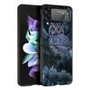 Чехол для телефона Samsung Galaxy Z Flip 3 4 5 складной мобильный чехол жесткий ПК Fundas защитный чехол мультфильм девушка подарки милая сова