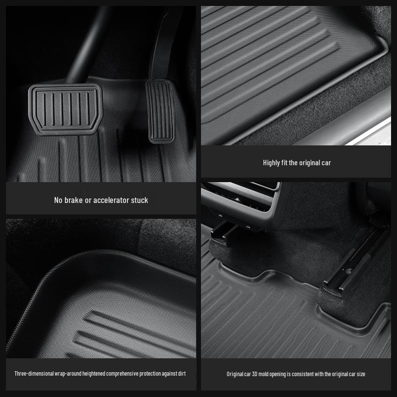 Совместимые коврики TPE для пола и багажника Tesla Model Y 2025 для автомобилей с левым/правым рулем