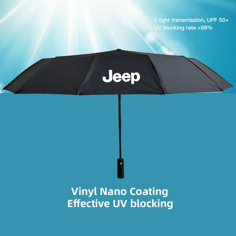 Car Portable Automatic Retractable Folding Umbrella For Jeep Grand Cherokee Wrangler JK Gladiator Compass Renegade Patriot Liber