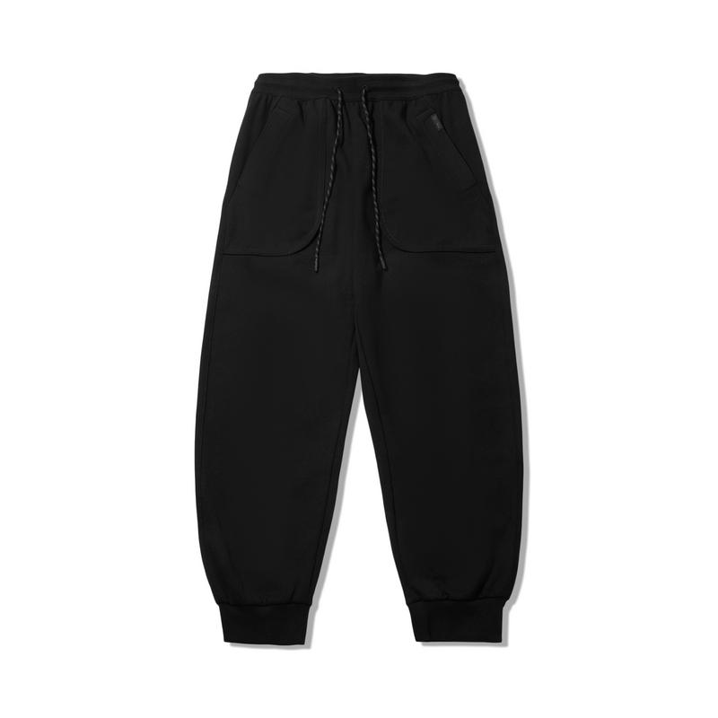 Li Ning Отражающие Ледяное Ощущение Удобные Свободные Вязаные Спортивные Брюки Унисекс Низ Черный AKLW415-2