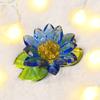 Decorative Glass Flowers Ornament Suncatcher Mini Lotus Crystal Statue  Cabinet