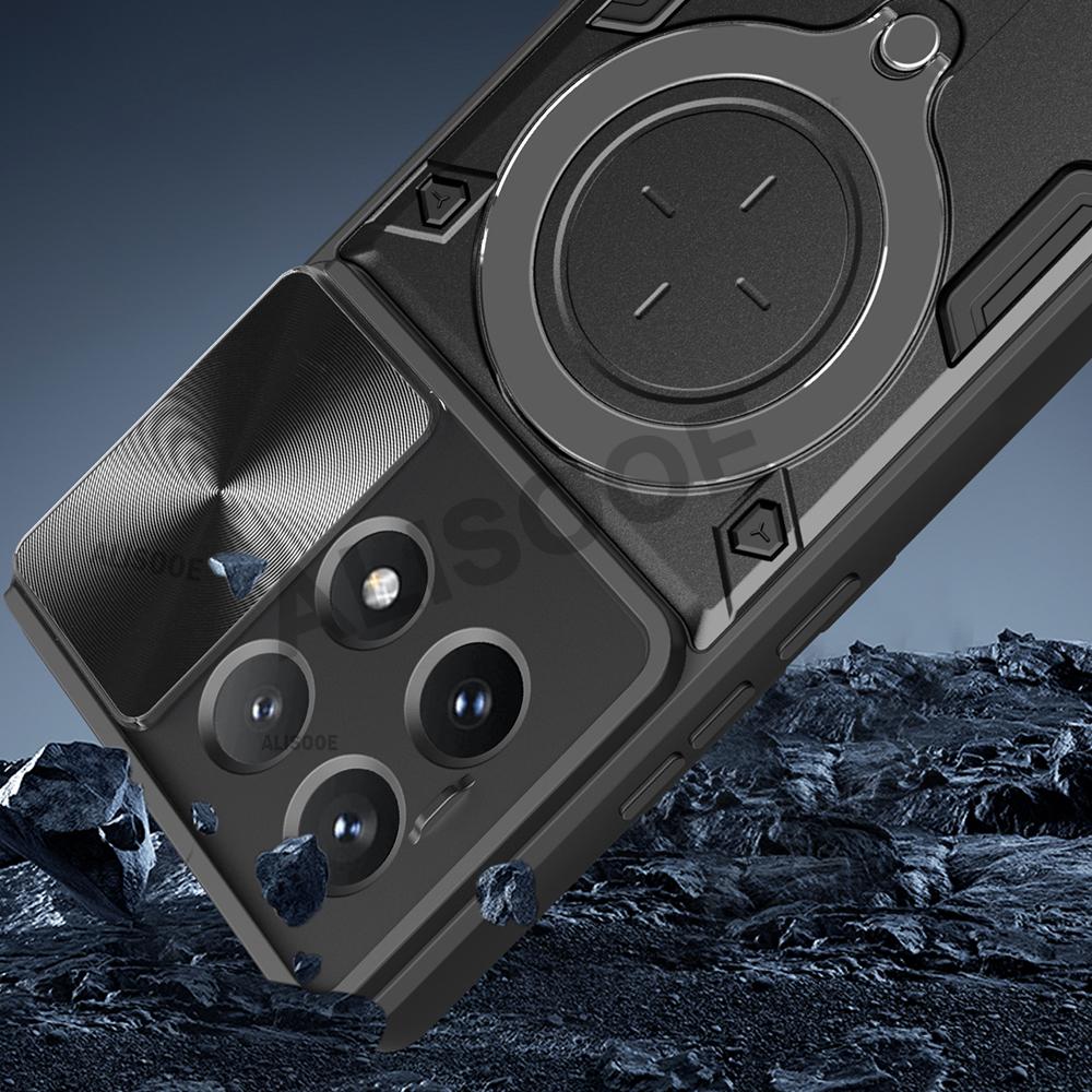 Armor Funda для Honor X8B Чехол Сдвижная крышка для камеры Магнитное кольцо-подставка Чехол для Honor X8B LLY-LX1, LLY-LX2, LLY-LX3 Capa