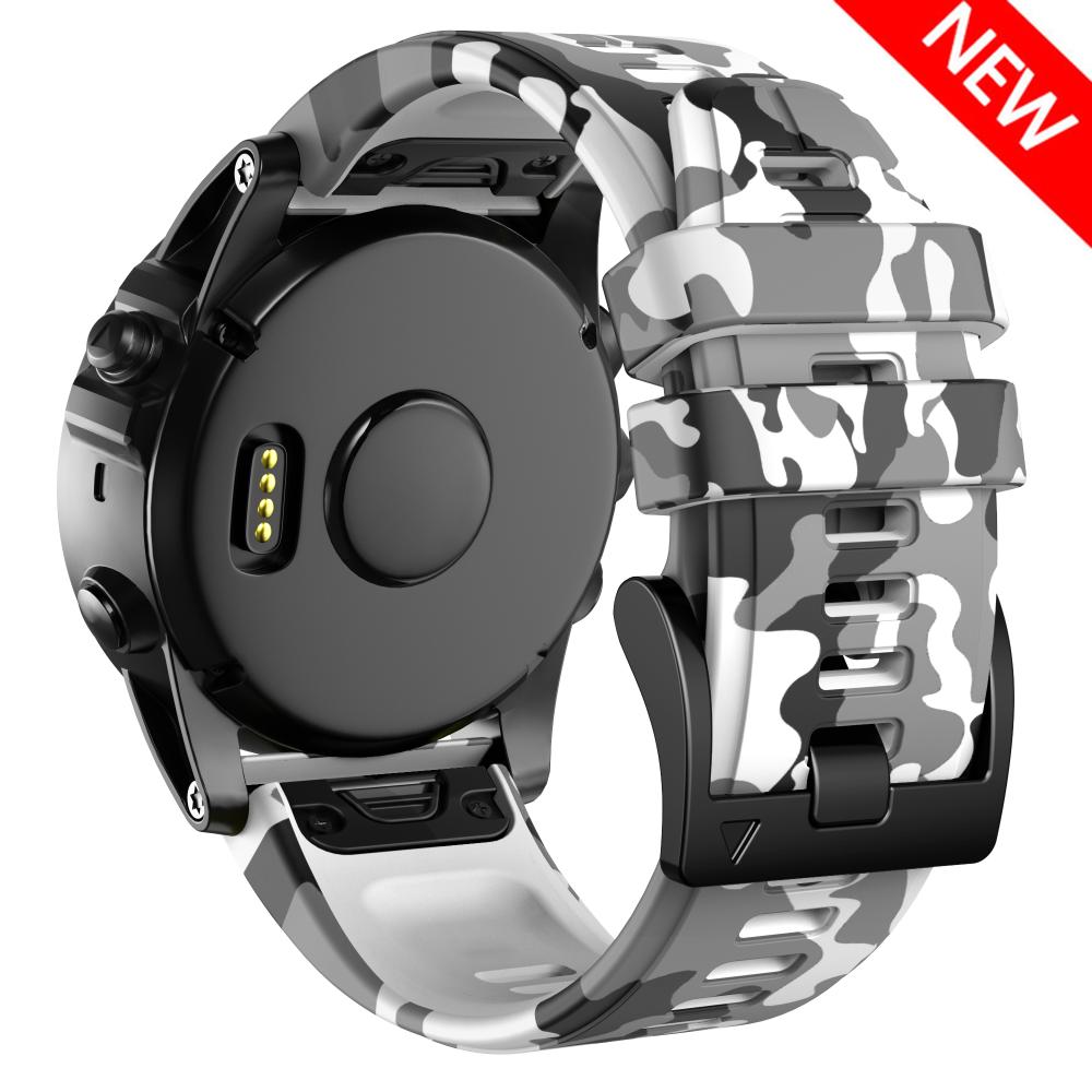 Сменный камуфляжный силиконовый ремешок Quickfit 22 мм 26 мм для Garmin Epix Gen 2 Fenix ​​7X7 6X6 Pro 5 5X Plus, ремешки для браслета