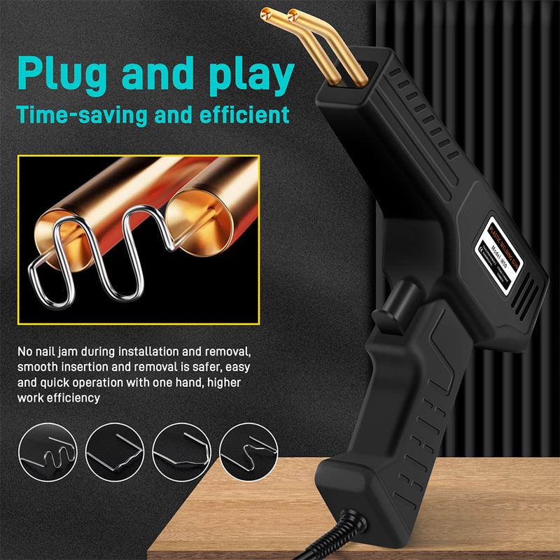 50W Plastic Welder, Hot Stapler Electric Soldering Iron Tools, 1000/200PC Staples, Car Bumper Repair Kit DIY Home Plastic Repair
