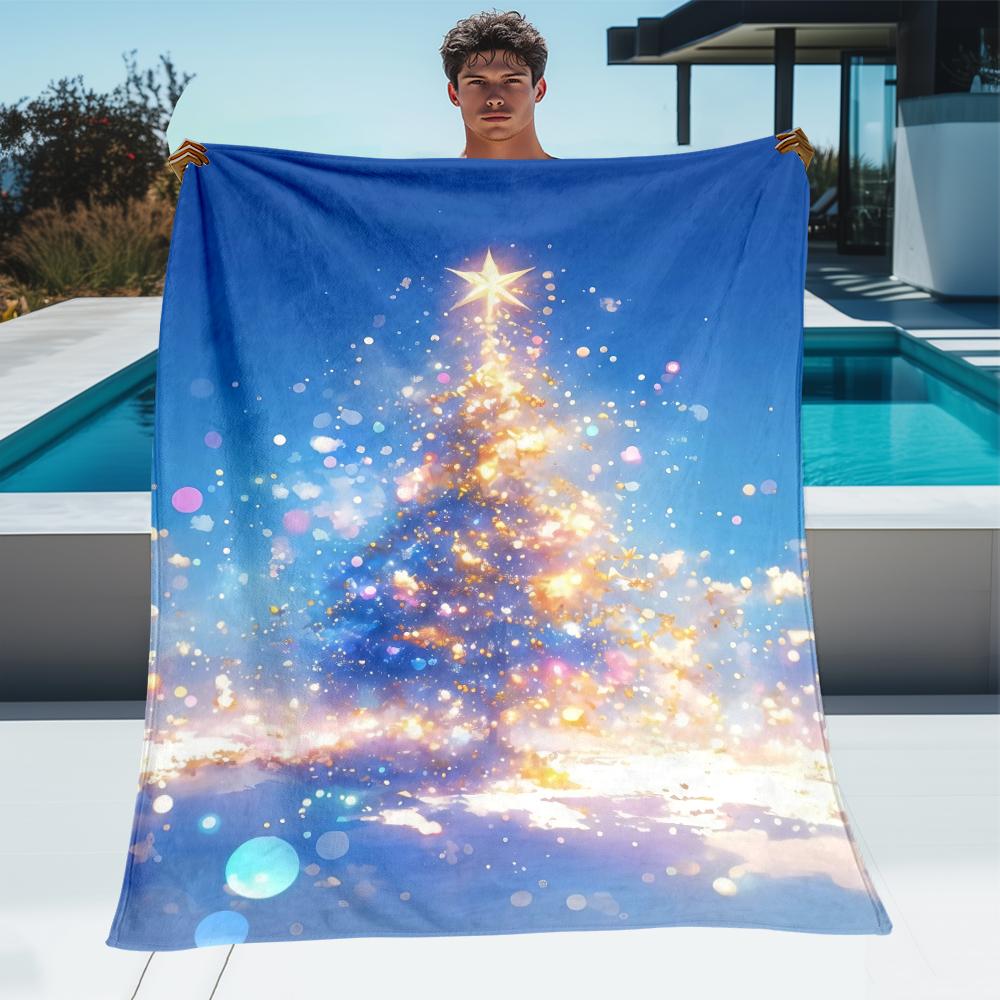 Dreamy Christmas Tree Flannel Blanket,sofa Blanket,office Nap Blanket,camping,picnicking,children's Room,bedroom,living Room