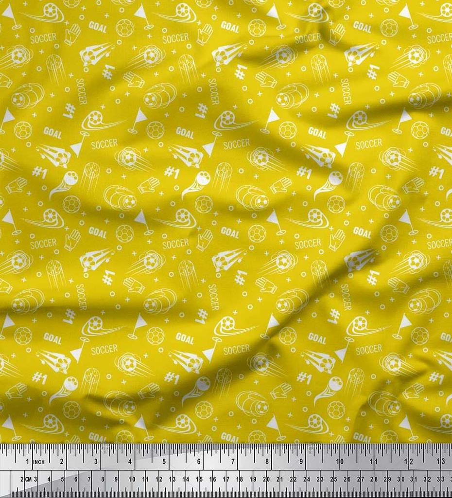 Soimoi Японский креп-сатин, геометрический знак, флаг и футбольная спортивная ткань с принтом по метрам, 42 дюйма