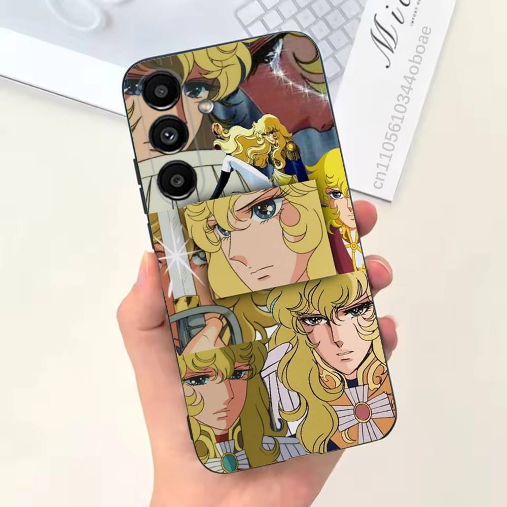 Чехол для телефона Роза В-Версаль Леди Оскар Для Samsung S25,24,21,22,23,20,S30,Ultra,Plus,Fe,Lite,Note,5G Черный Мягкий