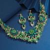 Crystal Rhinestone Jewelry Set Exquisite Crystal Necklace Set Necklace Earrings Set  Banquet