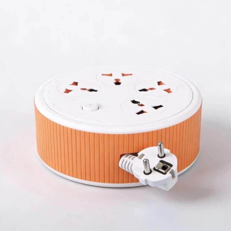 Universal Socket Power Strip – Portable Extension Cord with 2-Meter Cable, EU Plug