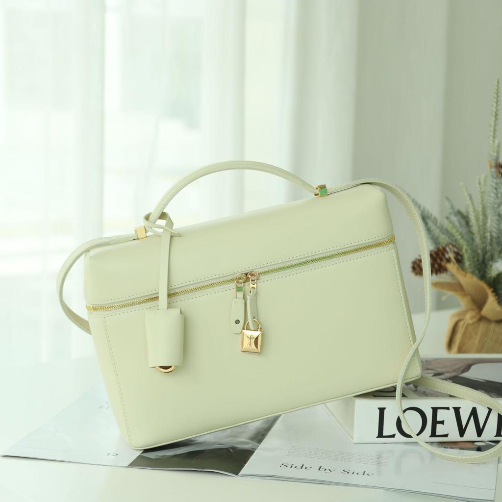 LP27 Женская сумка-ланч-бокс и сумка через плечо из натуральной кожи большой вместимости — ретро, растительного дубления, коллекция осень/зима