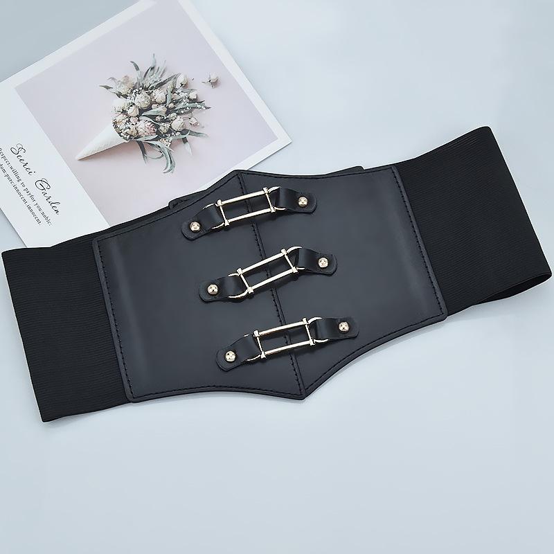 Высококачественная женская рубашка черного цвета в форме сердца с эластичной талией и вышитым ретро-корсетным поясом