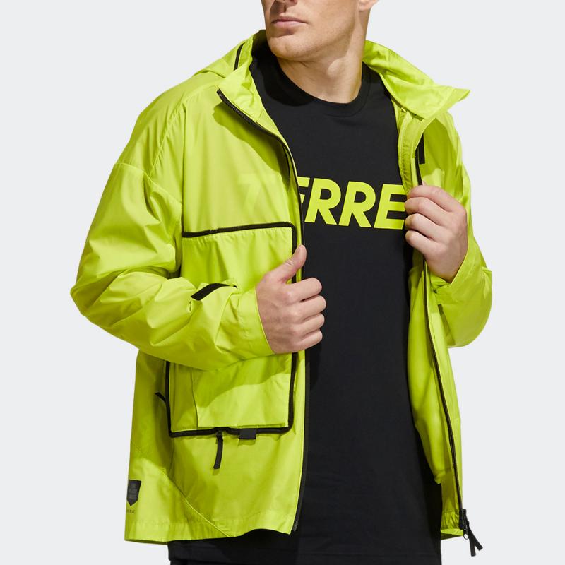 adidas Куртка Мужская Тамариндовый Зеленый/Желтый H13867