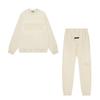 Mens Fleece-Lined Hooded Sweatshirt Jogger Set Cotton Blend Streetwear Outfit Winter Casual Wear
