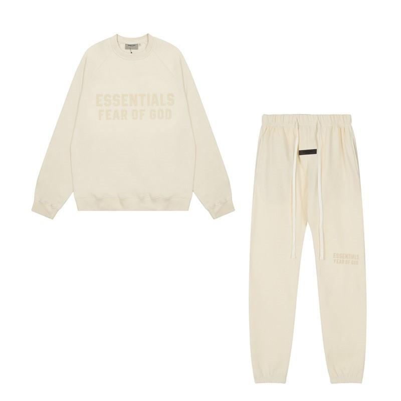 Mens Fleece-Lined Hooded Sweatshirt Jogger Set Cotton Blend Streetwear Outfit Winter Casual Wear