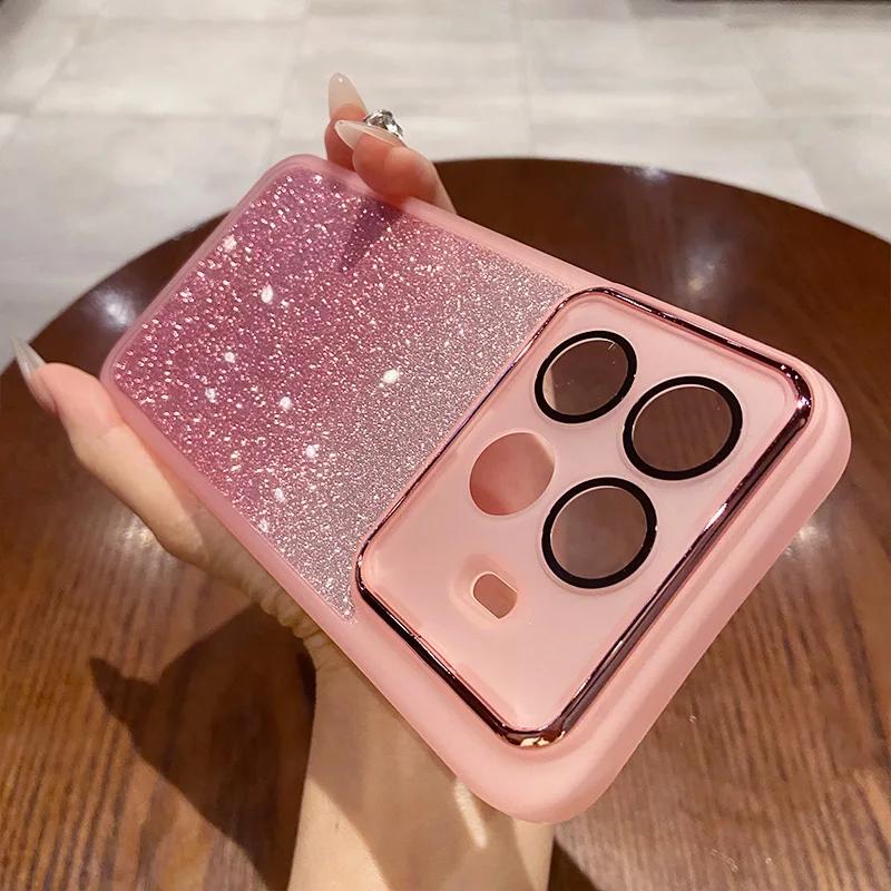Чехол с блестками для Xiaomi 15T Pro 15 T Пленка для защиты объектива камеры Защитный чехол для телефона Силиконовый Прозрачный ТПУ Мягкий чехол-оболочка для Xiaomi Mi15T