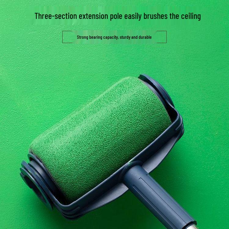Телескопическая кисть-валик для покраски стен - Точное покрытие без мертвых зон с щетиной из тонкого волокна для бытовой покраски.
