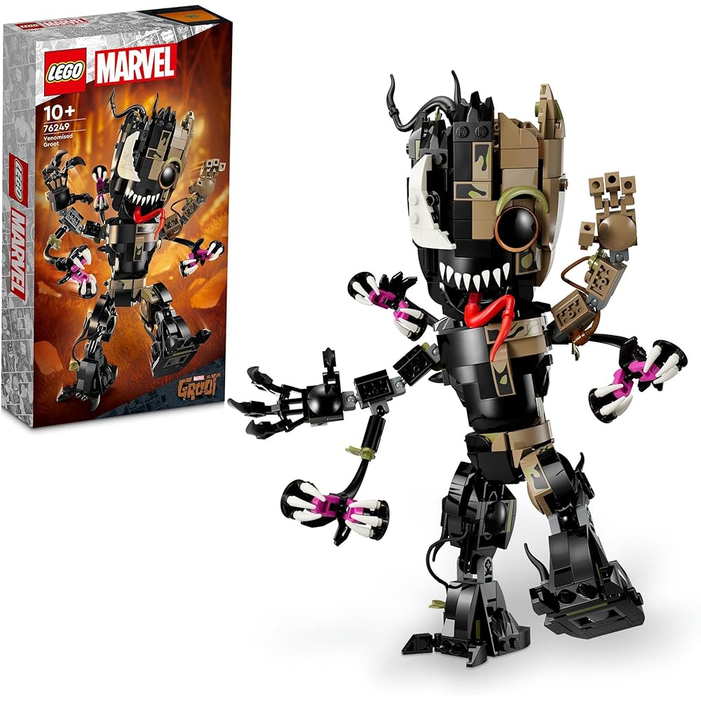 LEGO Super Heroes Venomized Groot Toy Block Set for Kids Ages 10-12 Marvel Action Figure 76249