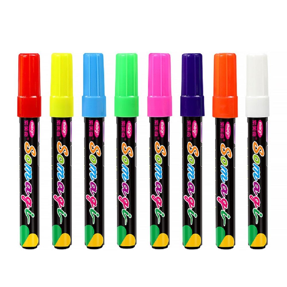 8 Colors Erasable Liquid Chalk Marker Pen Blackboard Whiteboad Window Glass Sign
