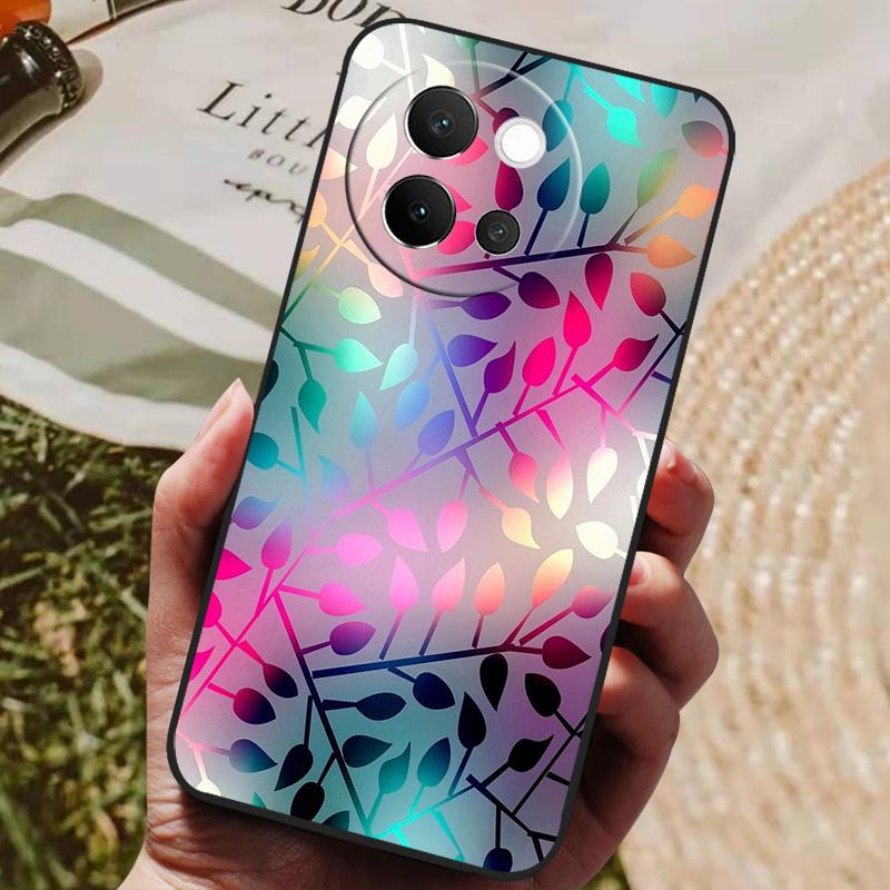 Чехол для VIVO V40 Lite 5G Мягкая силиконовая накладка Черный бампер ТПУ Для чехлов на телефон Vivo V40 Lite 5G V40Lite Ударопрочные задние крышки
