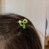 Hollow Frog Claw Clips Animal Metal Hair Clip Lovely Green Frog Hair claw  Girls