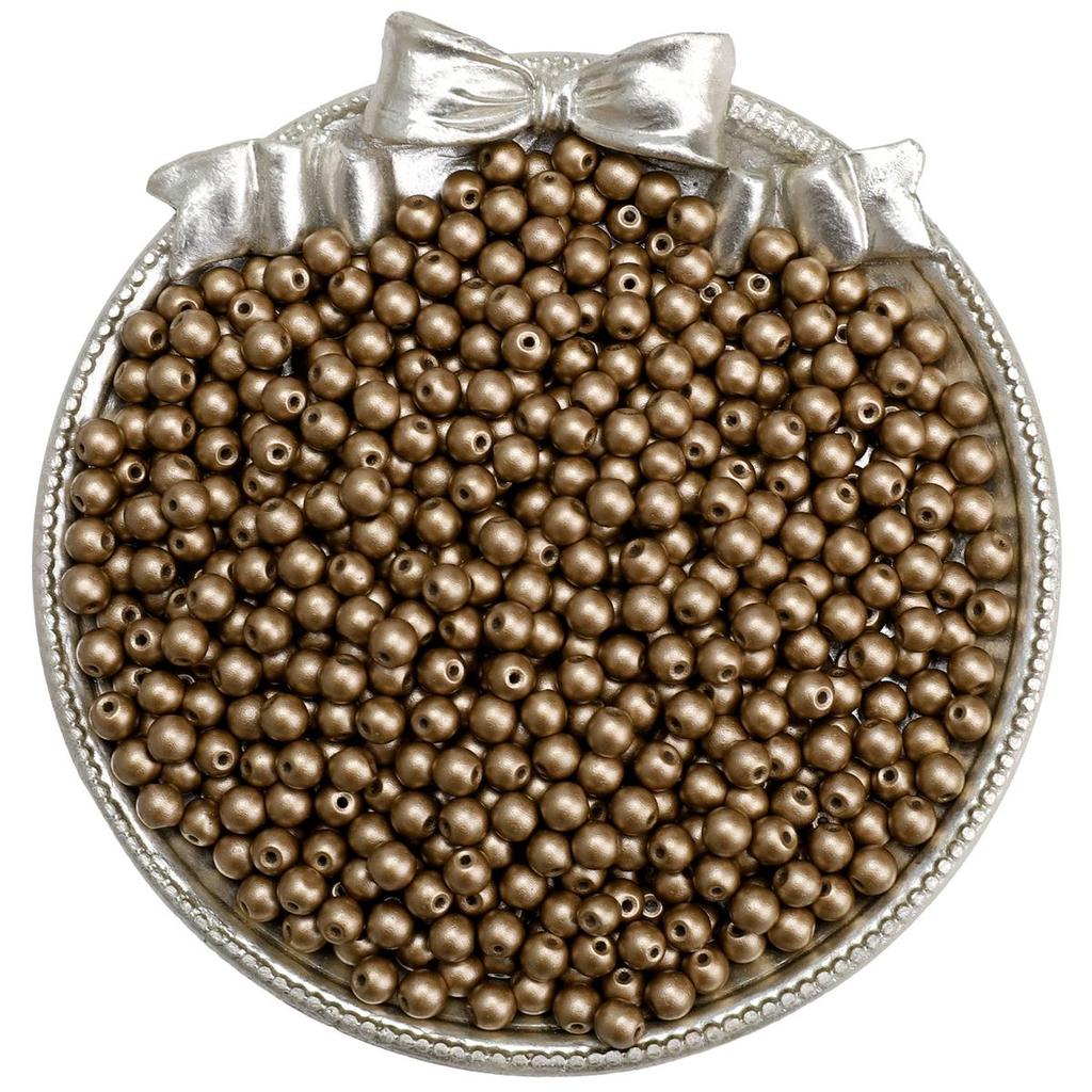 Разноцветные чешские стеклянные бусины для изготовления украшений - 100 круглых шт.