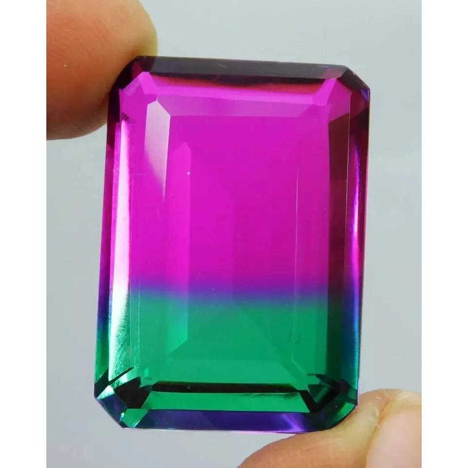 Large Tourmaline Emerald Faceted Cut 70+ Ct Stunning Loose Gemstone