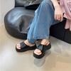 Summer Thick-soled Women's Slippers Fashion Solid Color Flat Heel Non-slip Women's Slippers Muffin Thick-soled Sandals Slippers