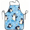 1pc Cute Penguin Snowflake Winter Print Apron, Durable And Easy To Clean, Adjustable Waistband, Polyester Material, for Kitchen Cooking, Gardening, Or