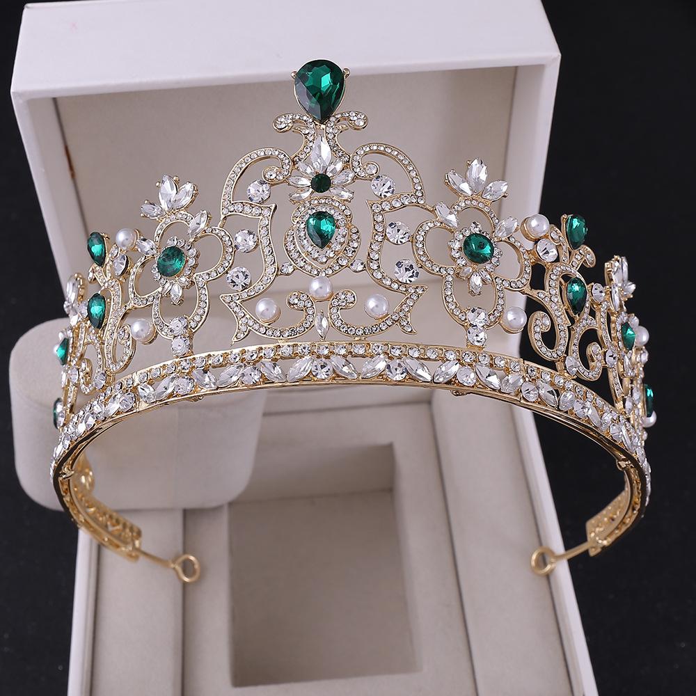 Bridal Crown Tiara Baroque Birthday Princess Hair Accessories Knot Wedding Red Headband Accessories