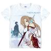 Sword Art Online Kirito Asuna Anime Manga T-Shirt White Costumes New