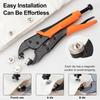 AnYun snap fastener kit, heavy-duty snap fastener tool, includes 1 snap fastener pliers and 280 15mm stainless steel snap fasteners.