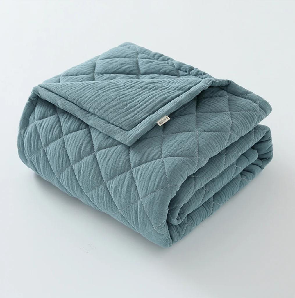 Winter Baby Blanket Newborn Muslin Cotton Padded Soft Nursery Swaddle Blankets Boys Girls Baby Crib Sleeping Blankets Mattress