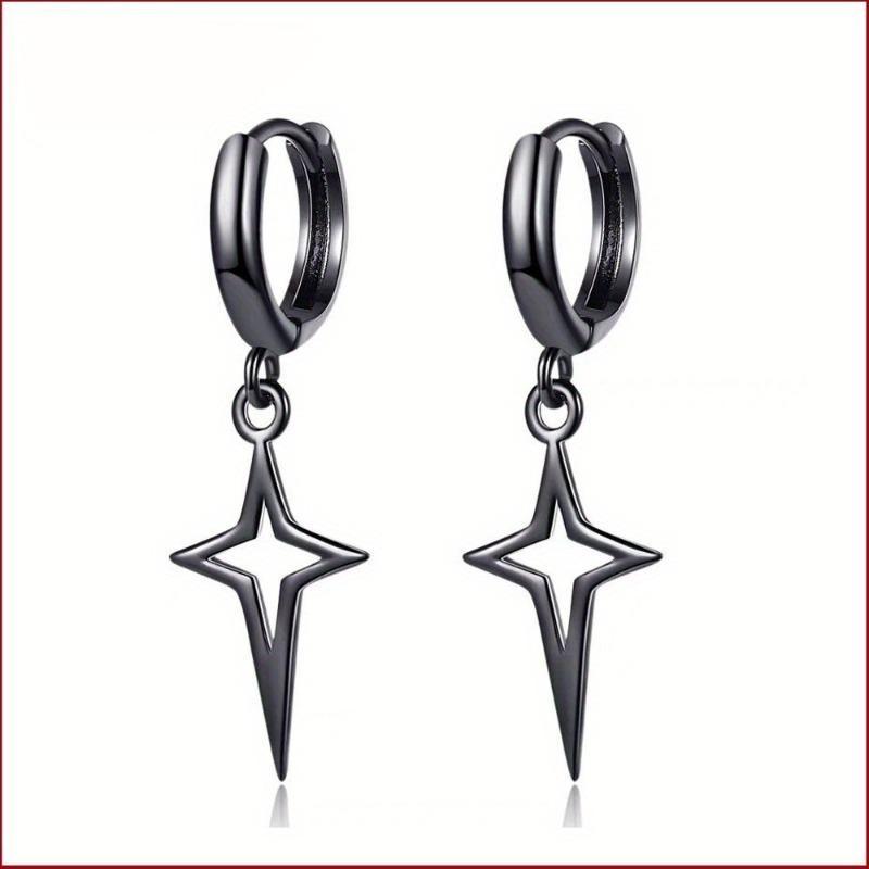 1 Pair of Romantic New Wave Mangosteen Earrings Female Cross Polaris Earrings Temperament Creative Personality Ear Jewelry