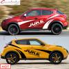 Wskpa9 1 комплект Наклейка на кузов автомобиля Для Nissan Juke Nismo Гоночные Спортивные Полосы Декор Боковой Части Двери Автомобиля Виниловые Наклейки Внешние Аксессуары