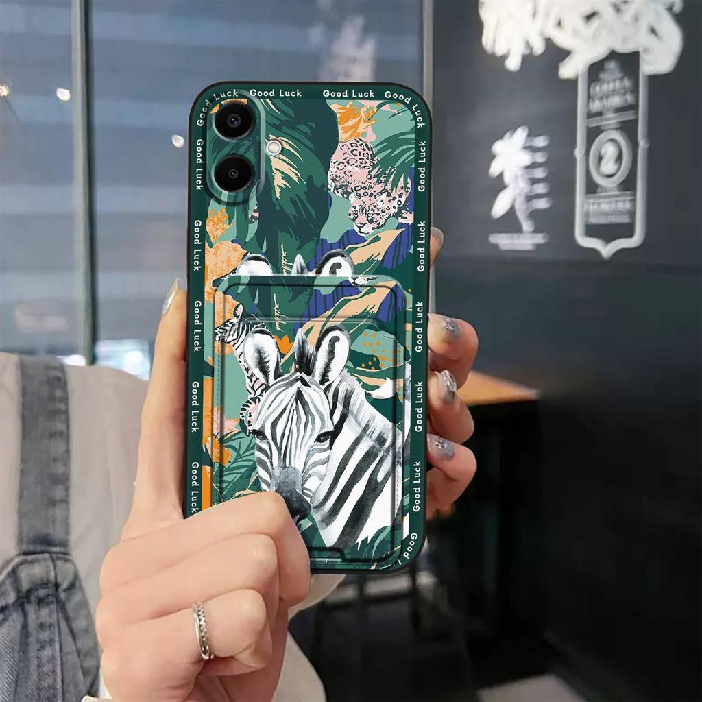 Модный защитный чехол для телефона Samsung Galaxy A07, полная защита, противоударный, с граффити, грязеотталкивающий, с карманом для карт, ТПУ