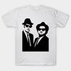 Мужская черная футболка с принтом Blues Brothers, печать на трансферной бумаге без вырезания, хлопковая футболка