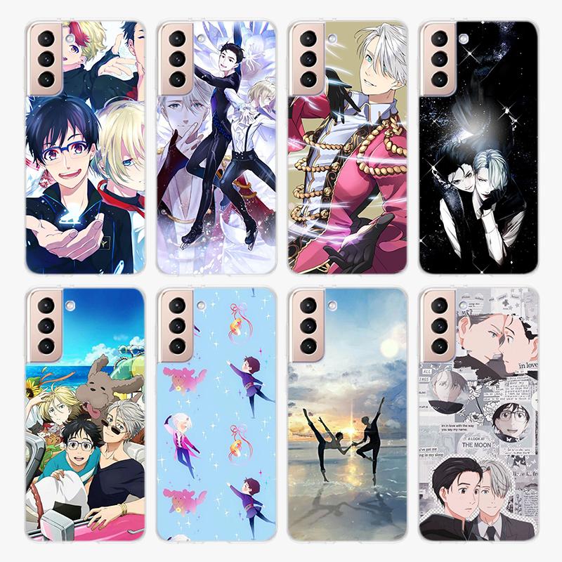 Мягкий чехол для телефона Anime Yuri On Ice для Samsung Galaxy S22 Pro S21 S20 FE Ultra S10 S10E Lite S9 S8 Plus S7 S6 Edge