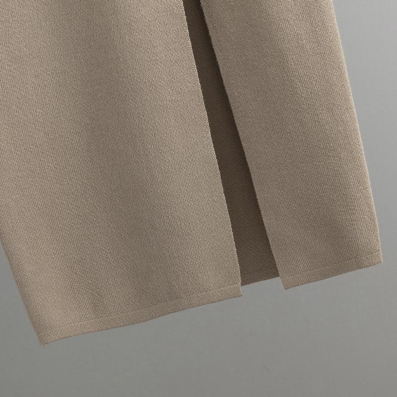 Осенне-зимнее тонкое трикотажное платье с длинными рукавами, женское длинное облегающее Нижнее платье, хип-платье