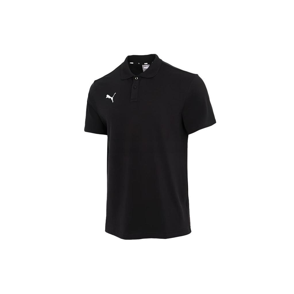 Puma Solid Color Casual Sports Short Sleeve Polo Shirt Men Tops Black 656579-03
