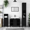 VidaXL Bathroom Cabinet Black 80x33x60 Cm Engineered Wood 831637