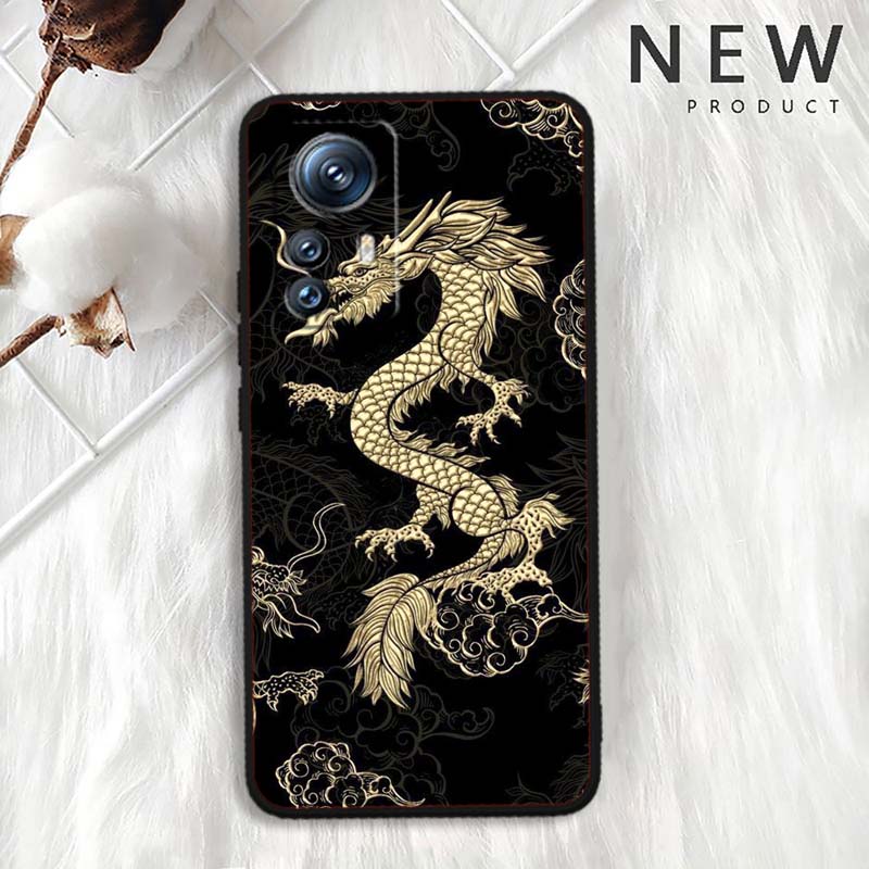 Модная иллюстрация дракона для Xiaomi Mi 15 14 13 13T 12 12T 12S 11 11i 11T Pro Ultra Lite 5G Черный Мягкий Чехол для Телефона