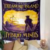 Тканевое панно «Остров сокровищ» Hybrid Minds, Арт-постер мероприятия Drum and Bass, Музыкальный декор стен для спальни, гостиной, общежития
