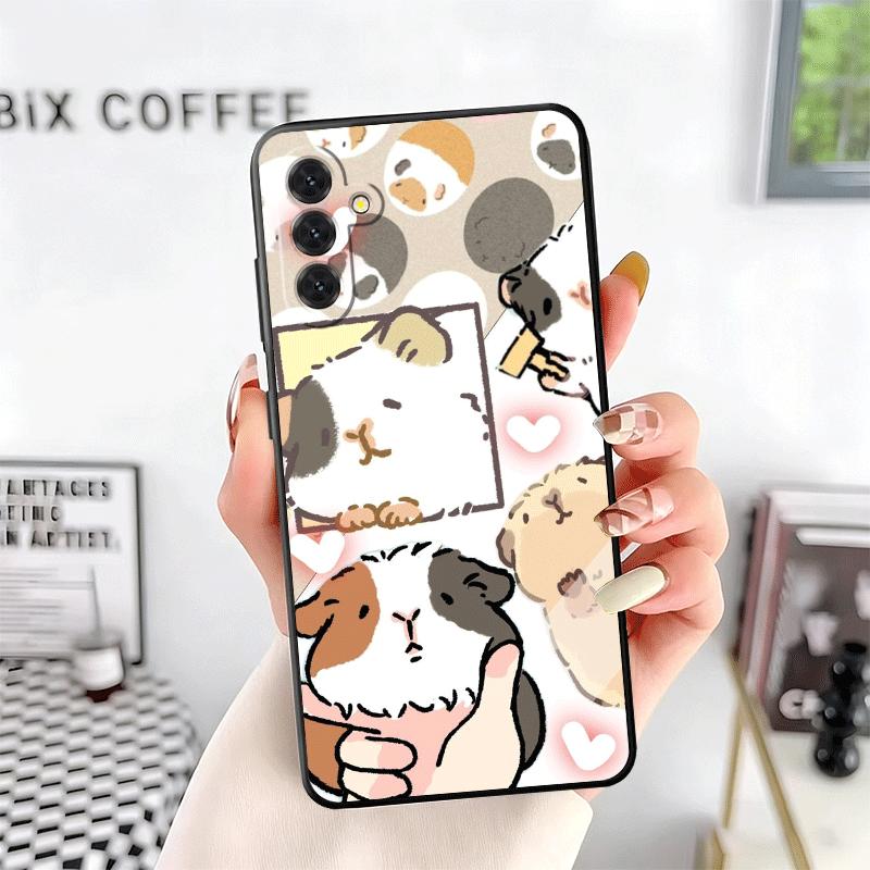 Cartoon Cute Hamster Soft Phone Case for Samsung A17 A37 A57 A16 A26 A36 A56 A15 A25 A35 A55 A14 A24 A34 A54 A13 A23 A33 A53 A52