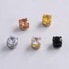 1 Pair Magnetic Ear Clips Zircon Stud Earrings Non Piercing Magnet Fake Ear Piercing For Women Men Personality Jewelry