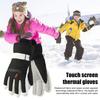 Thermal Ski Gloves Men And Women Windproof Winter Cycling Gloves with Non-Slip Palm Waterproof Full Finger Touch Screen Gloves for Hiking Snowboarding