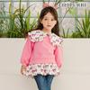 Lillypushy Ribbon Layered Long Sweatshirt Pink